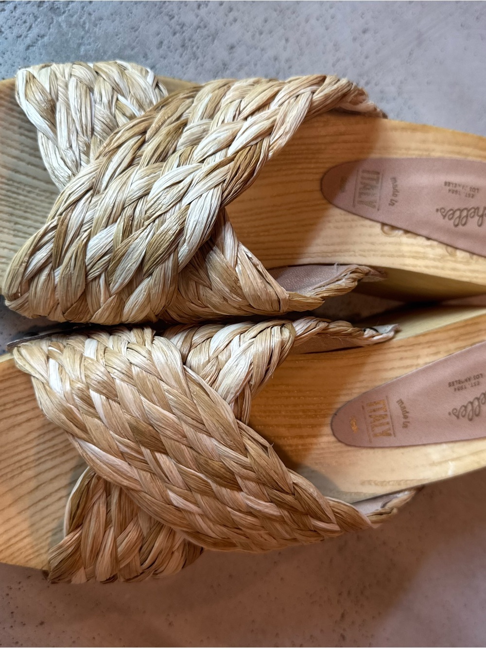 Seychelles Natural Braided Raffia Slide Sandals